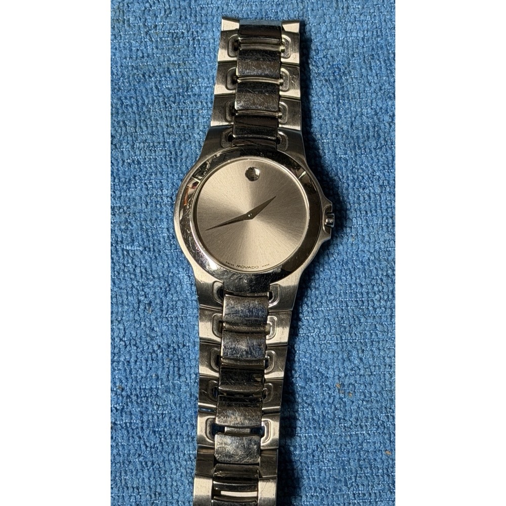Movado Museum Stainless‎ Steel Watch – For Parts / Repair
